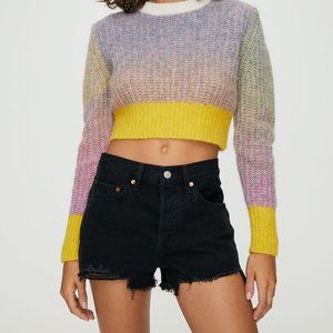 Levi's 501 Black High Rise Jean Shorts - Aritzia